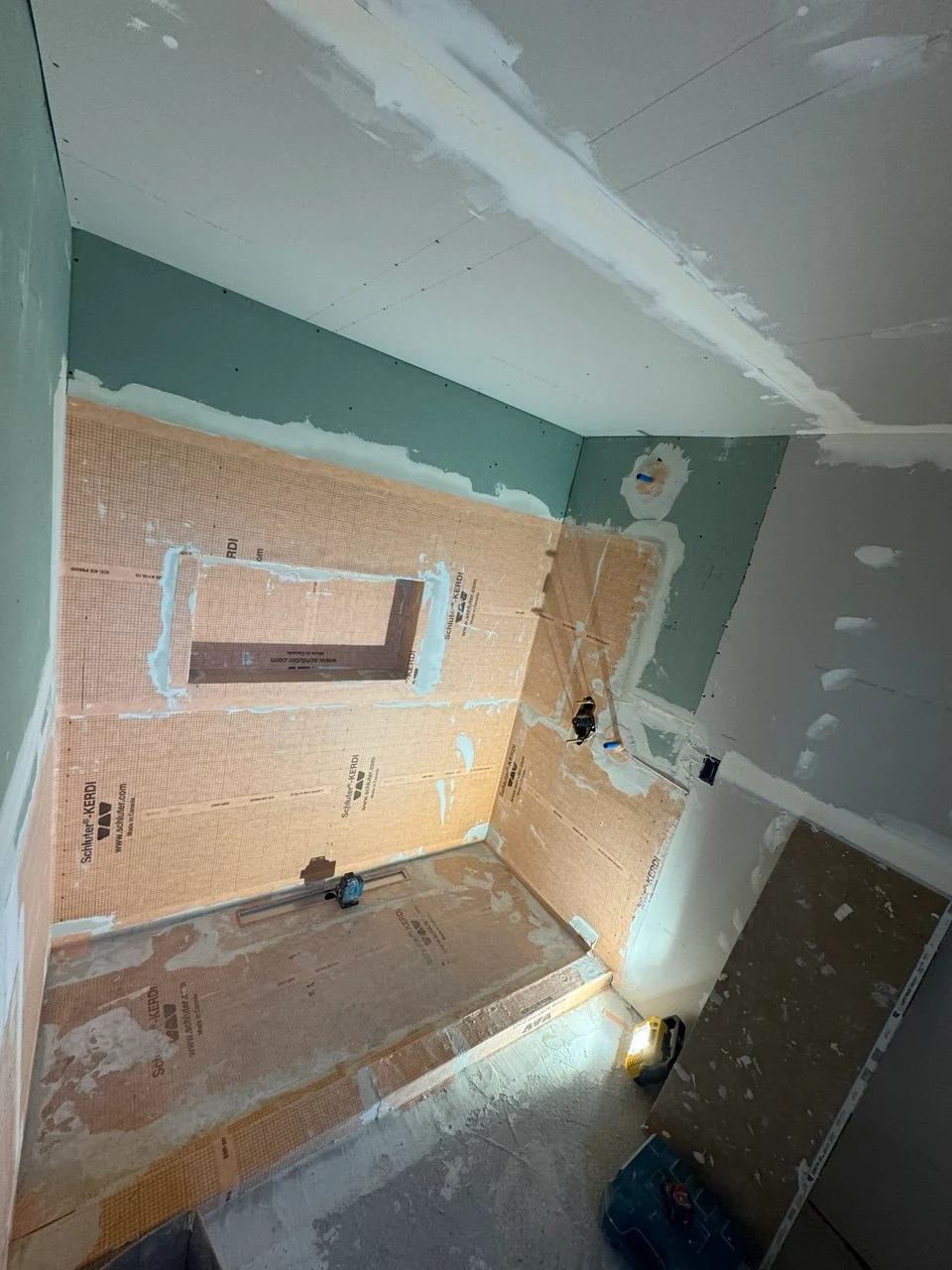 Bathroom tile project before Tile Wizards installation